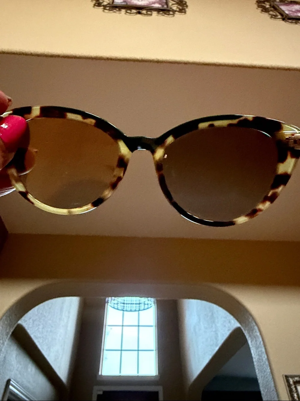 Prada White Tortoiseshell Sunnies  . Excellent cond. w/ case